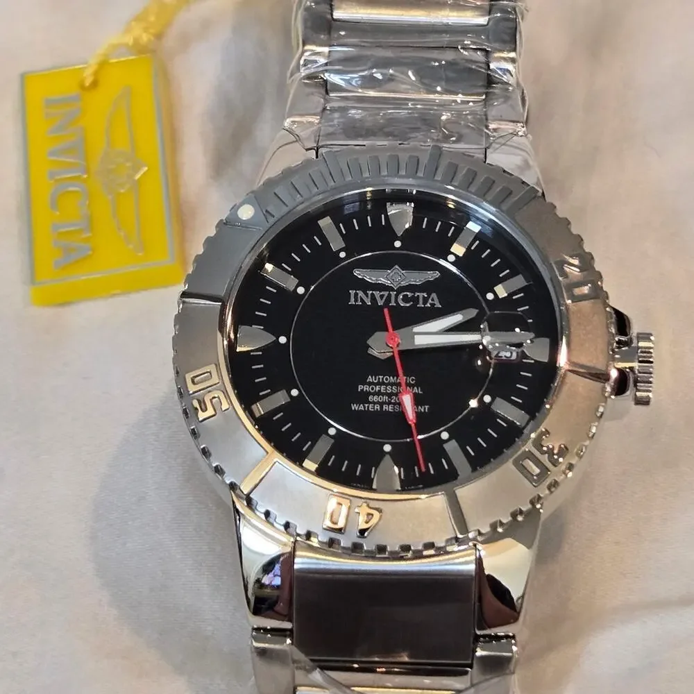 Invicta IN3352 Automatic Professional 660ft/200m Water Resistant Silver/Black